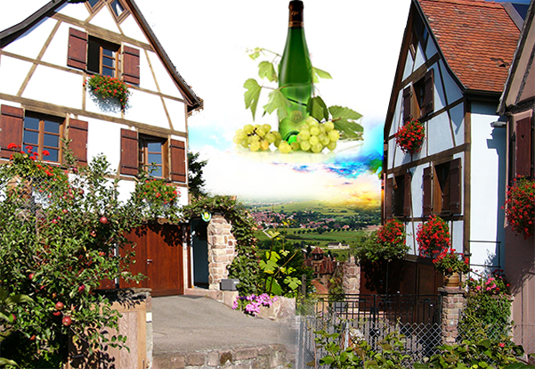 Ferienwohnung 3 Sternen im Elsass bei Colmar, Eguisheim, Kaysersberg, Riquewihr in Gueberschwihr, auf der elsässer Weinstrasse.